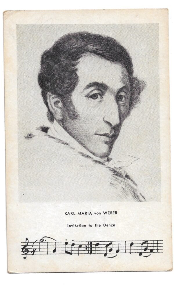 POSTAL MUSICO KARL MARIA VON WEBER