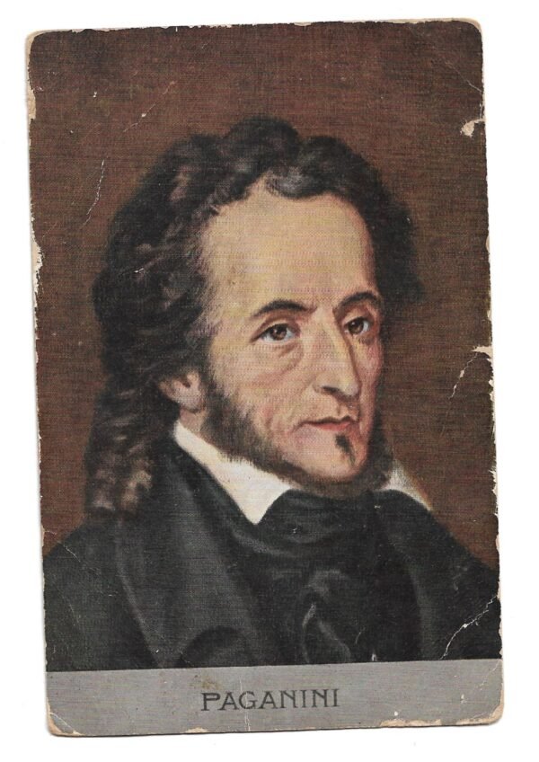 POSTAL MUSICO PAGANINI