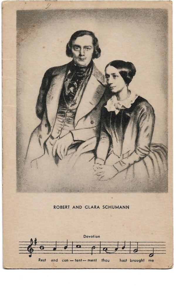 POSTAL MUSICO ROBERT AND CLARA SCHUMANN