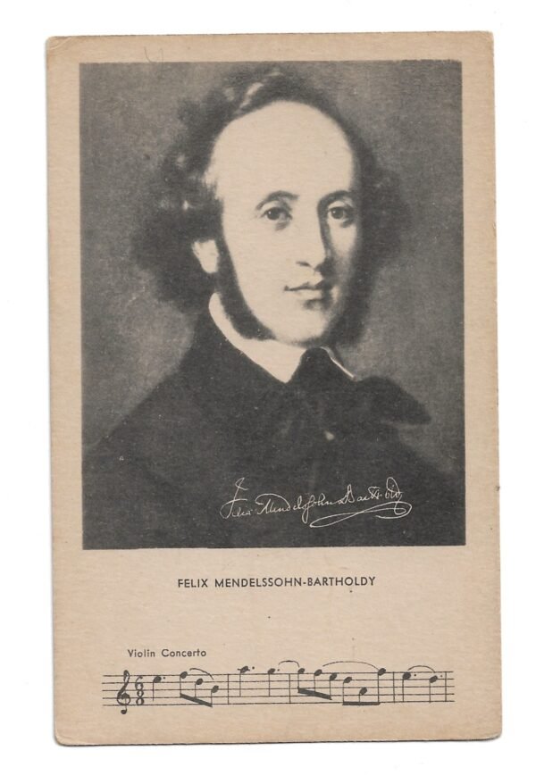 POSTAL MUSICO FELIX MENDELSSONHN-BARTHOLDY