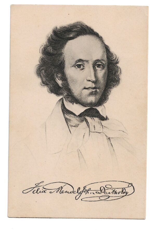 POSTAL MUSICO FELIX MENDELSSONHN-BARTHOLDY