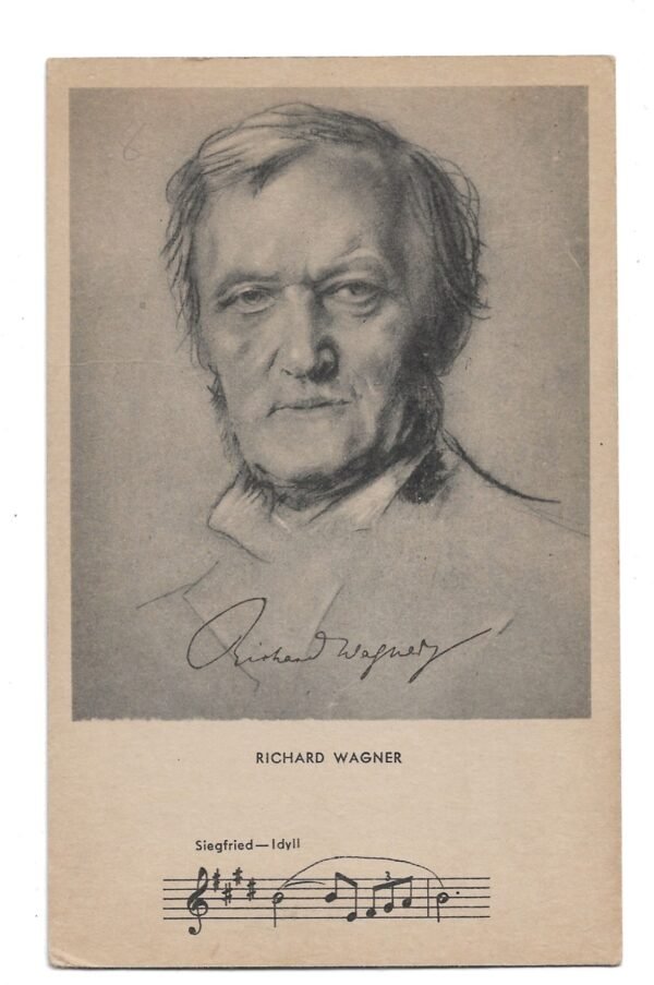 POSTAL MUSICO RICHARD WAGNER