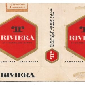 MARQUILLA RIVIERA 20 CIGARRILLOS INDUSTRIA ARGENTINA SOFT
