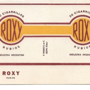 MARQUILLA ROXY 20 CIGARRILLOS INDUSTRIA ARGENTINA SOFT