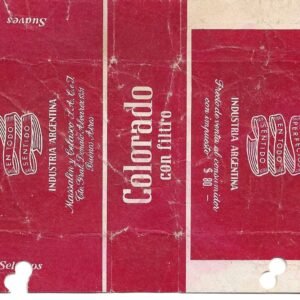 MARQUILLA COLORADO 20 CIGARRILLOS INDUSTRIA ARGENTINA SOFT