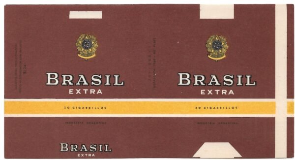 MARQUILLA BRAISIL 20 CIGARRILLOS INDUSTRIA ARGENTINA SOFT