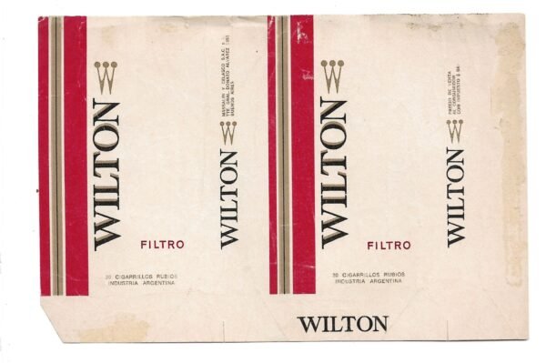 MARQUILLA WILTON 20 CIGARRILLOS INDUSTRIA ARGENTINA SOFT