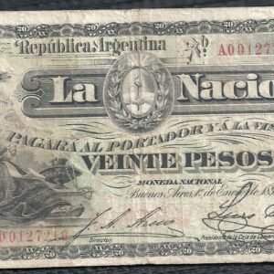 ARGENTINA BILLETE LA NACION 20 PESOS BOT 1319 VF+