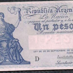 ARGENTINA BILLETE CAJA DE CONVERSION 1 PESO BOT 1557 UNC