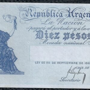ARGENTINA BILLETE CAJA DE CONVERSION 10 PESOS BOT 1621 AU