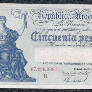 ARGENTINA BILLETE CAJA DE CONVERSION 50 PESOS BOT 1663 UNC