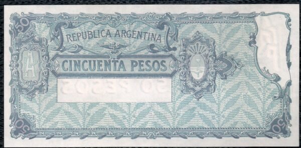ARGENTINA BILLETE CAJA DE CONVERSION 50 PESOS BOT 1663 UNC - Imagen 2