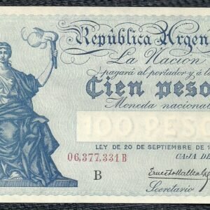 ARGENTINA BILLETE CAJA DE CONVERSION 100 PESOS BOT 1690 UNC