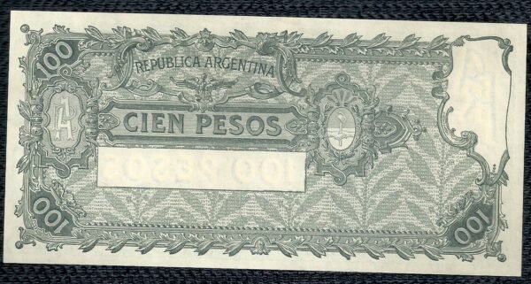 ARGENTINA BILLETE CAJA DE CONVERSION 100 PESOS BOT 1690 UNC - Imagen 2