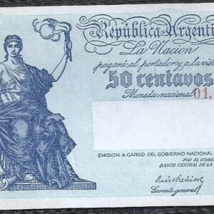 ARGENTINA BILLETE PROGRESO 50 CENTAVOS BOT 1802 UNC