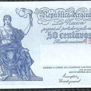 ARGENTINA BILLETE PROGRESO 50 CENTAVOS BOT 1806 UNC