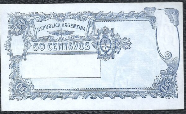 ARGENTINA BILLETE PROGRESO 50 CENTAVOS BOT 1807 UNC - Imagen 2