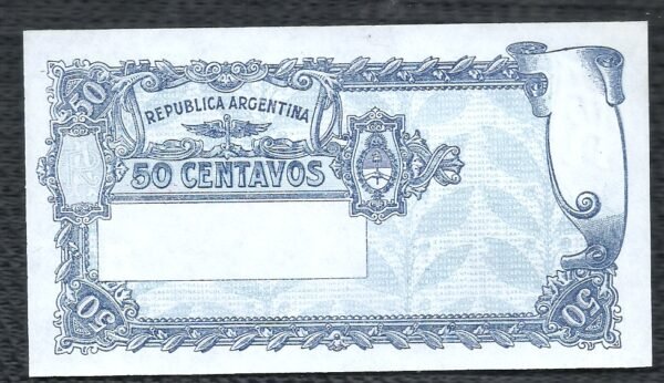 ARGENTINA BILLETE PROGRESO 50 CENTAVOS BOT 1811 UNC - Imagen 2