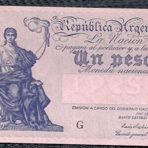 ARGENTINA BILLETE PROGRESO 1 PESO BOT 1815 UNC