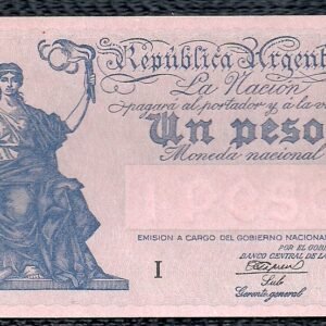 ARGENTINA BILLETE PROGRESO 1 PESO BOT 1824 UNC