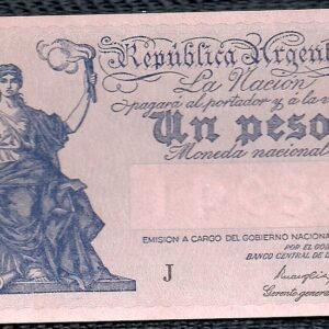 ARGENTINA BILLETE PROGRESO 1 PESO BOT 1830 UNC