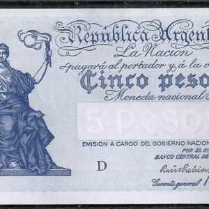 ARGENTINA BILLETE PROGRESO 5 PESOS BOT 1849 UNC