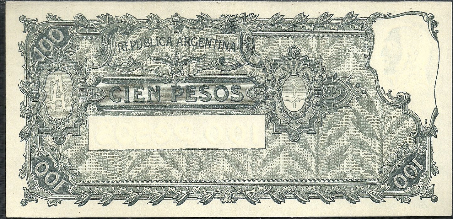 ARGENTINA BILLETE PROGRESO 100 PESOS BOT 1895 UNC - Imagen 2