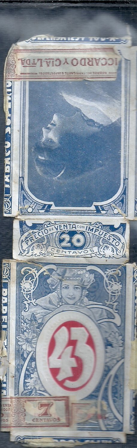 MARQUILLA CIGARRILLOS 43 INDUSTRIA ARGENTINA CARITAS