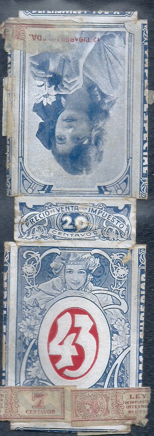 MARQUILLA CIGARRILLOS 43 INDUSTRIA ARGENTINA CARITAS