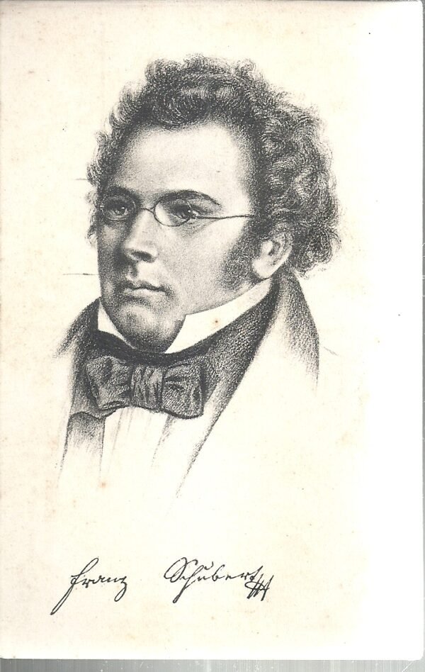 POSTAL MUSICO FRANZ SCHUBERT