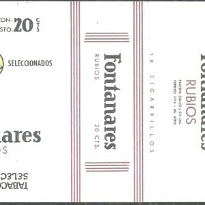 MARQUILLA FONTANARES RUBIOS 10 CIGARRILLOS INDUSTRIA ARGENTINA SOFT
