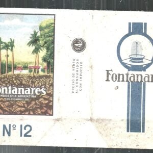 MARQUILLA FONTANARES 12 RUBIOS 10 CIGARRILLOS INDUSTRIA ARGENTINA SOFT