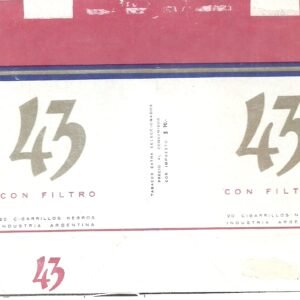 MARQUILLA 43 DE 20 CIGARRILLOS INDUSTRIA ARGENTINA SOFT