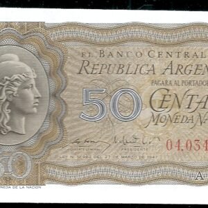 ARGENTINA BILLETE MONEDA NACIONAL 50 CENTAVOS BOT 1901