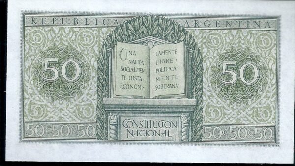ARGENTINA BILLETE MONEDA NACIONAL 50 CENTAVOS BOT 1901 - Imagen 2