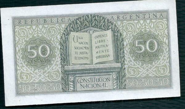 ARGENTINA BILLETE MONEDA NACIONAL 50 CENTAVOS BOT 1901a - Imagen 2
