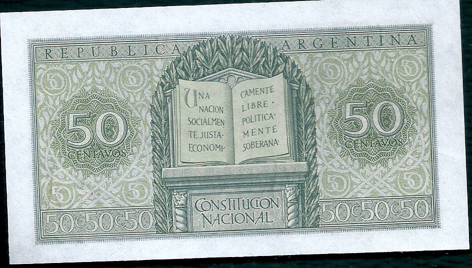 ARGENTINA BILLETE MONEDA NACIONAL 50 CENTAVOS BOT 1904 UNC - Imagen 2