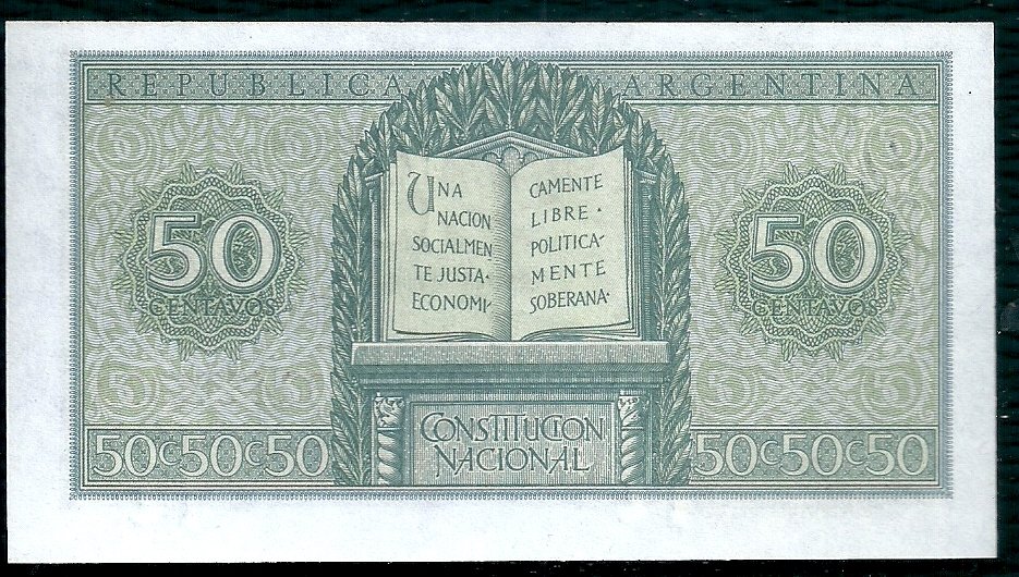 ARGENTINA BILLETE MONEDA NACIONAL 50 CENTAVOS BOT 1907 UNC - Imagen 2