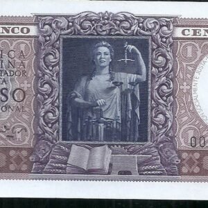 ARGENTINA BILLETE MONEDA NACIONAL 1 PESO BOT 1908 UNC