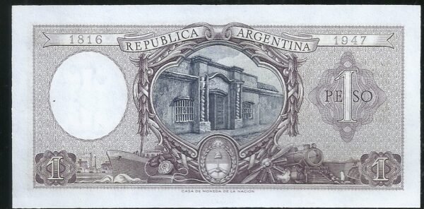 ARGENTINA BILLETE MONEDA NACIONAL 1 PESO BOT 1910 UNC - Imagen 2