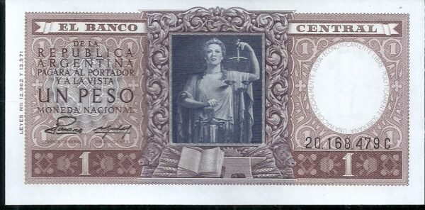 ARGENTINA BILLETE MONEDA NACIONAL 1 PESO BOT 1914 UNC