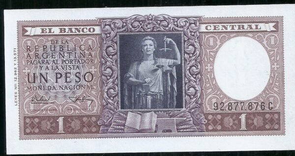 ARGENTINA BILLETE MONEDA NACIONAL 1 PESO BOT 1915 UNC