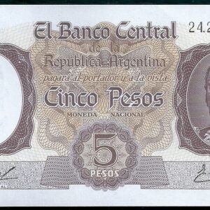 ARGENTINA BILLETE MONEDA NACIONAL 5 PESOS BOT 1921 UNC