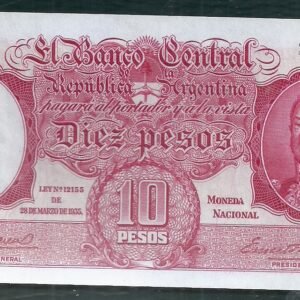 ARGENTINA BILLETE MONEDA NACIONAL 10 PESOS BOT 1930a UNC
