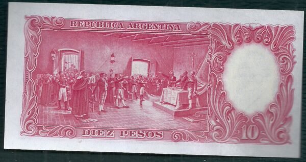ARGENTINA BILLETE MONEDA NACIONAL 10 PESOS BOT 1930a UNC - Imagen 2