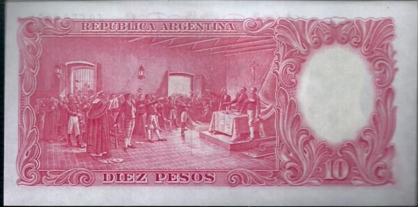 ARGENTINA BILLETE MONEDA NACIONAL 10 PESOS BOT 1931 UNC - Imagen 2