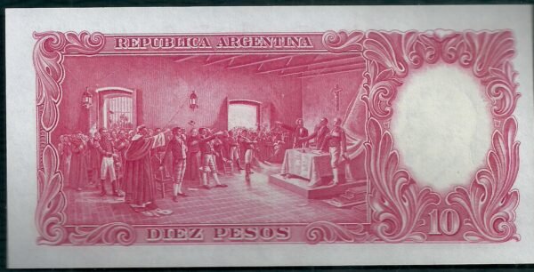 ARGENTINA BILLETE MONEDA NACIONAL 10 PESOS BOT 1932 AU - Imagen 2