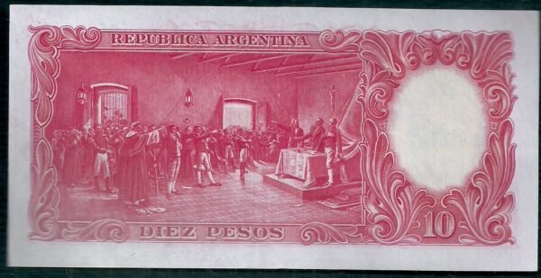 ARGENTINA BILLETE MONEDA NACIONAL 10 PESOS BOT 1934 UNC - Imagen 2
