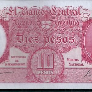ARGENTINA BILLETE MONEDA NACIONAL 10 PESOS BOT 1936 UNC