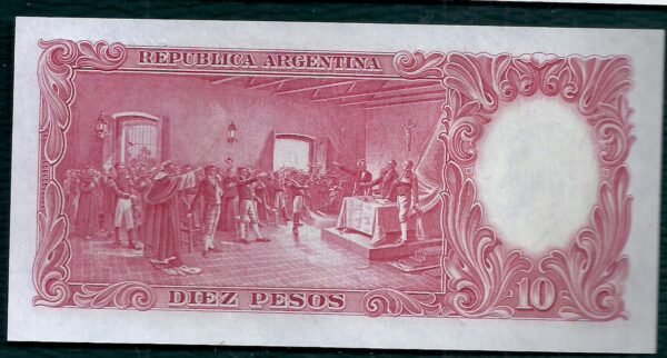 ARGENTINA BILLETE MONEDA NACIONAL 10 PESOS BOT 1941 UNC - Imagen 2